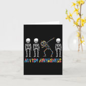 Carte Dabbing Skeleton Citrouille Sensibilisation sur l' (Fleur jaune)