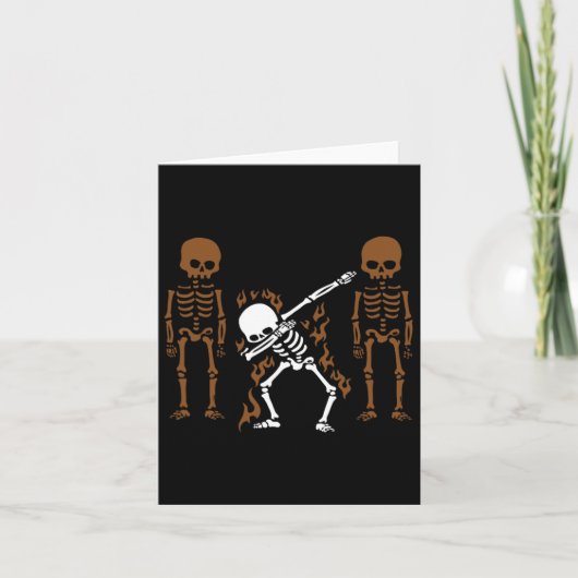 Carte Dabbing Skeleton Dab Dance Halloween Cadeau (Devant)