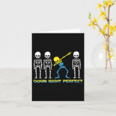 Carte Dabbing Skeleton Down Droite Syndrome parfait vers (Fleur jaune)