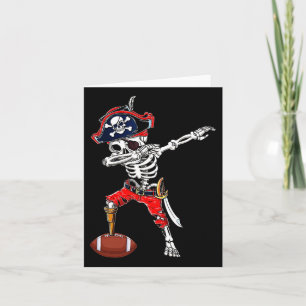 Carte Dabbing Skeleton Pirate Et Football Ll Halloween C