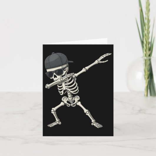 Carte Dabbing Skeleton Pirate Halloween Jolly roger pour (Devant)