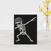Carte Dabbing Skeleton Pirate Halloween Jolly roger pour (Fleur jaune)