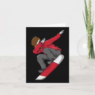Carte Dabbing Snowboard mignon Snowboard Dabbing Dab Sk
