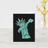 Carte Dabbing Statue De La Liberté 4 juillet Garçons Fil (Fleur jaune)