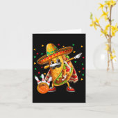 Carte Dabbing Taco Jouer Bowling Cinco De Mayo Joueur (Fleur jaune)