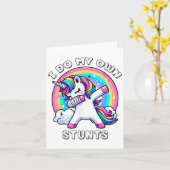 Carte Dabbing Unicorn Broken Arm Cast Injury Dab Dance R (Fleur jaune)