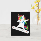Carte Dabbing Unicorne Snowboard Snowboard Unicornes Gi (Fleur jaune)