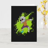 Carte Dabbing Zombie Dab Halloween Cool drôle Idée cadea (Fleur jaune)