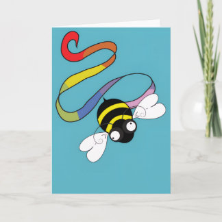 Carte d'abeille arc-en-ciel bourdonnante (intérieu
