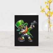 Carte Daber Gamer Leprechaun Dab Dance St Pattys St Pa (Fleur jaune)