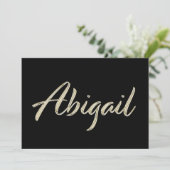 Carte d'Abigail white gold Handwriting (Debout devant)