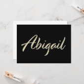 Carte d'Abigail white gold Handwriting (Devant/Arrière en situation)