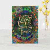 Carte D'abord ma mère, pour toujours mon ami (Fleur jaune)