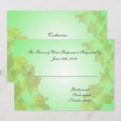 carte d'acceptation de mariage,fleurs de tulipes j (Devant / Derrière)