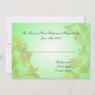 carte d'acceptation de mariage,fleurs de tulipes j