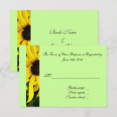 carte d'acceptation de mariage RSVP (Devant / Derrière)