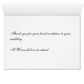 Carte d'acceptation Mariage Cherry Blossom (Intérieur Horizontal (Bas))