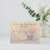 Carte d'acceptation mariage, fleurs de van gogh (Debout devant)