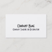 Carte d'accès 10 Classe Gym Carte de visite (Dos)