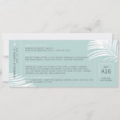 Carte d'accès à bord d'un bateau tropical Turquois (Dos)