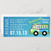 Carte d'accès au bus pour l'enterrement de vie de  (Devant / Derrière)