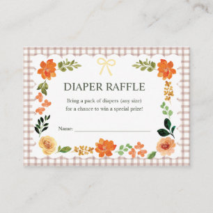 Carte D'accompagnement 013 Tirage au sort de couches pour Baby Shower au