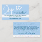 Carte D'accompagnement 10 off Promo Business Card (Devant / Derrière)