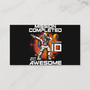 Carte D'accompagnement 10e anniversaire astronaute 10 ans espace extra-at