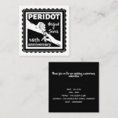 Carte D'accompagnement 16e anniversaire du mariage mains noires et blanch (Devant / Derrière)