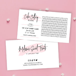 Carte D'accompagnement 18x26 Instructions de coupe de gâteau 2x1