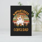 Carte D'accompagnement 1 Meilleur Papa Corgi du Monde (Debout devant)