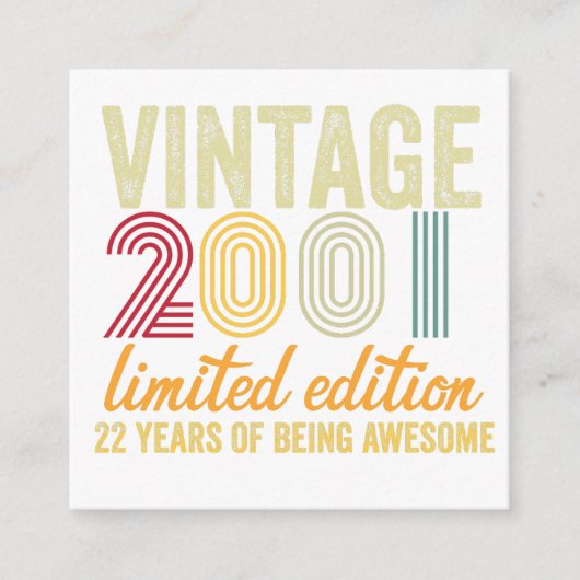 Carte D'accompagnement 22e anniversaire (Devant)