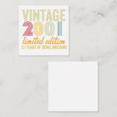 Carte D'accompagnement 22e anniversaire (Devant / Derrière)