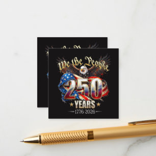 Carte D'accompagnement 250 ans d'Amérique 250e anniversaire 4 juillet