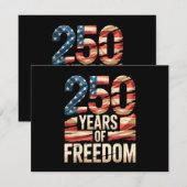 Carte D'accompagnement 250 Ans de Liberté (Devant / Derrière)