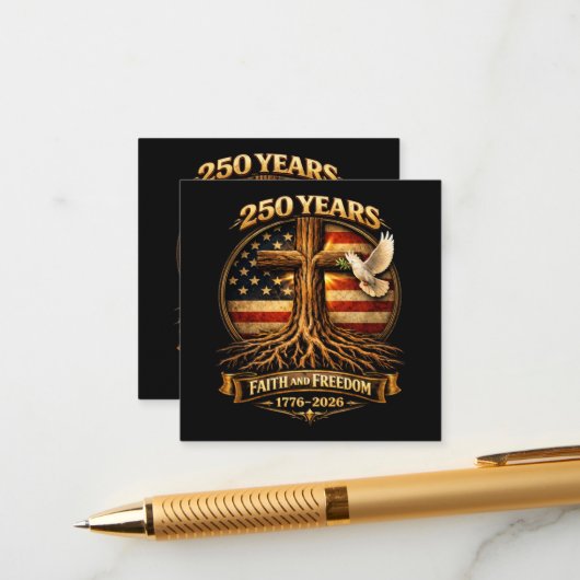 Carte D'accompagnement 250ème anniversaire (Devant/Arrière en situation)