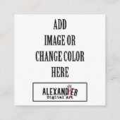 Carte D'accompagnement 2,5x2,5" Étiquette ou (Dos)