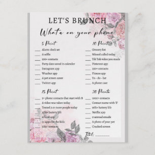 Carte D'accompagnement 2 en 1 Jeu de douche à brunch nuptial