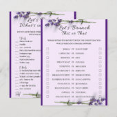 Carte D'accompagnement 2 en 1 Jeu de douche à brunch nuptial (Devant / Derrière)