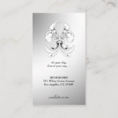 Carte D'accompagnement 311-Silver Luxe Elegance RSVP (Dos)