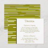 Carte D'accompagnement 3,5 x 5 Direction Pear Tree White Strips (Devant / Derrière)