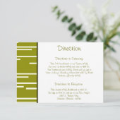 Carte D'accompagnement 3,5 x 5 Direction Pear Tree White Strips (Debout devant)