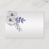 Carte D'accompagnement #3Cartes de fermeture florale en gris argenté viol (Dos)