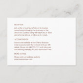 Carte D'accompagnement 3D Boho Floral Wedding Details (Dos)