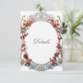 Carte D'accompagnement 3D Floral Wreath Details (Debout devant)