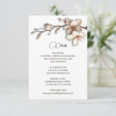 Carte D'accompagnement 3D Magnolia Flowers White Details (Debout devant)