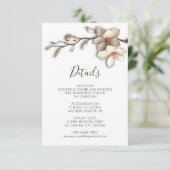 Carte D'accompagnement 3D Magnolia Flowers White Details (Debout devant)