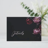 Carte D'accompagnement 3D Peony Flowers Dark Moody (Debout devant)
