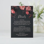 Carte D'accompagnement 3D Roses Wildflowers Dark Moody (Debout devant)