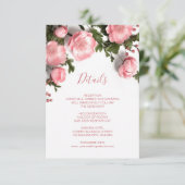 Carte D'accompagnement 3D Roses Wildflowers White (Debout devant)